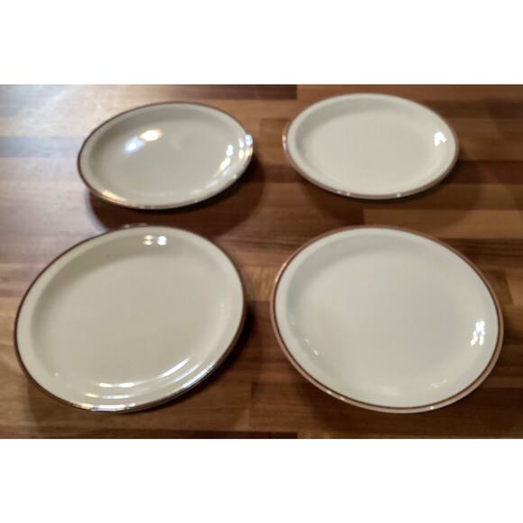 Grace Stoneware DESERT SAND 4 Salad Plates Vintage Made In Japan - Picture 5 of 9